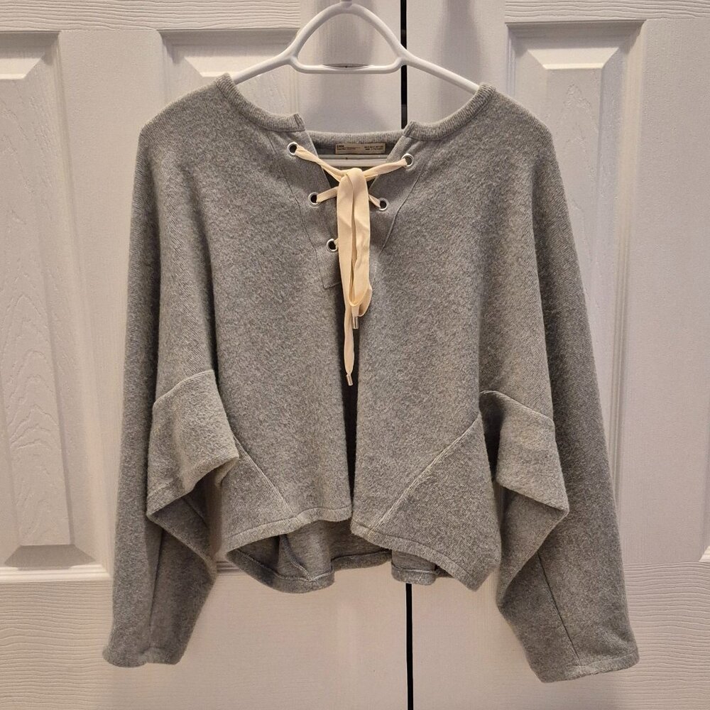 ZARA Cropped Oversized Wide Sleeve Sweater